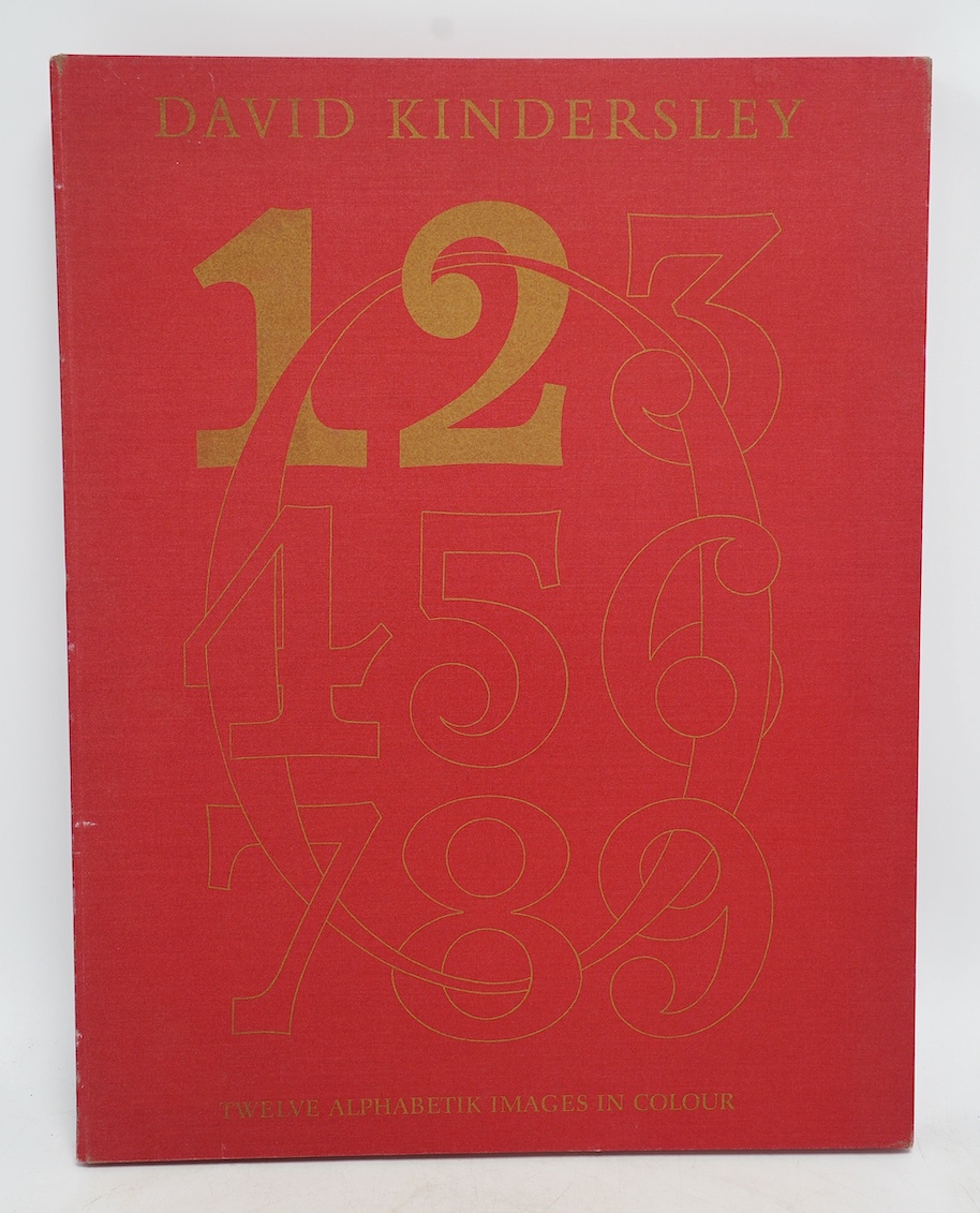 David Kindersley (1915-1995), folio of twelve alphabetik images in colour, 1983, limited edition 8/150, published by the Chilford Hall Press and David Kindersley's Workshop, 45 x 35cm, unframed. Condition - good